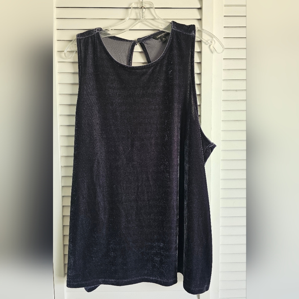 Banana Republic Velour Racerback Sleeveless Blouse Top Women's Size XL